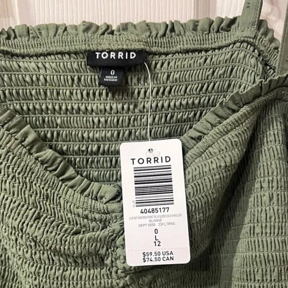 NWT Torrid off the shoulder blouse w/ lace details - Picture 4 of 4